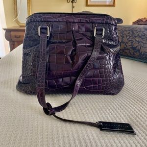 Coccinelle Purple Shoulder Bag Italian Leather